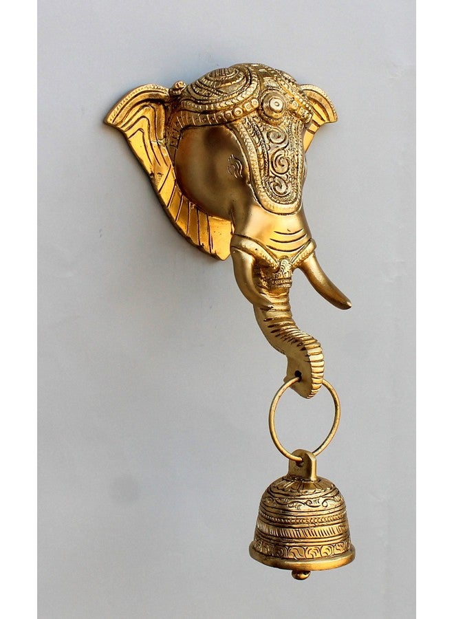 StonKraft Beautiful Elephant Face Door Knocker/ Door Decor With Brass Bell For Door Decor and Wall Decor - Image 4