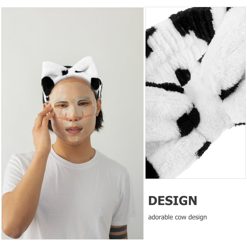 Face Washing Headbands with Animal Ears for Makeup and Spa Use, Absorbent Fabric - Image 3