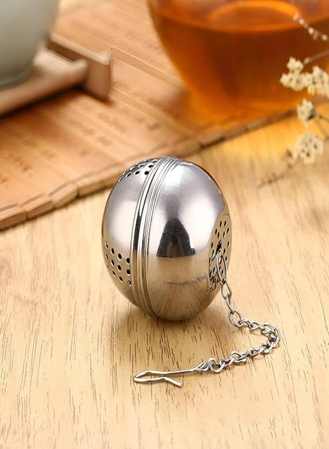 Spaceshoop Round Tea Infuser, Fine Mesh Filter, Stainless Steel Infuser for Teapot to Ensure a Smooth, Delicious Tea Experience Every Time (1 Infuser)