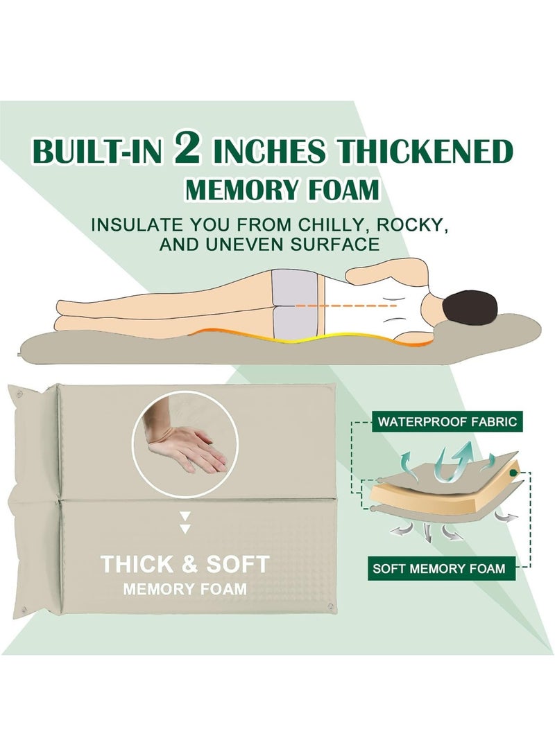 Outdoor Sleeping Mat Camping Inflatable Mat Travel Mat Folding Bed Moisture-Proof Ultra-Light Air Mattress Suitable for Hiking (Single Floor Mat) - Image 3