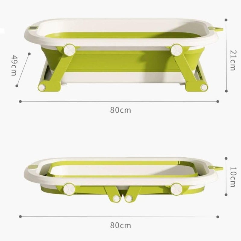 turtees حوض استحمام قابل للطي للأطفال من Turtees® مع قاعدة مضادة للانزلاق ومقياس حرارة - أزرق - Image 2