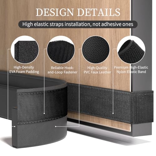 JUJIBL Door Draft Stopper for Bottom of Door, Under Gap Filler Stripping Seal Soundproof, Light and Dust Blocking Exterior & Interior Hook & Loop Strip Easy to Install (Black, 36 inch) - Image 2