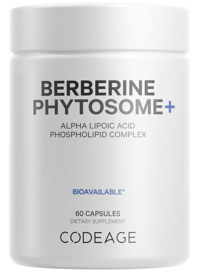 Codeage Codeage Berberine Phytosome Supplement - Berberine HCL, Alpha Lipoic Acid, Phospholipid Complex - 2-Month Supply - Berberine HCL - Berberine Hydrochloride - Gluten-Free, Non-GMO - 60 Capsules  - Image 1