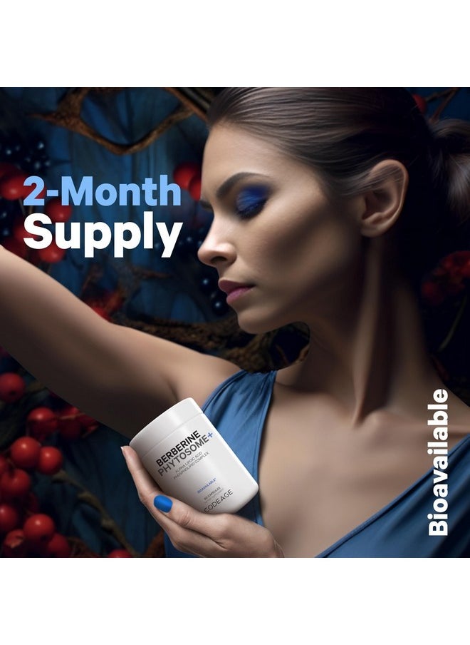 Codeage Codeage Berberine Phytosome Supplement - Berberine HCL, Alpha Lipoic Acid, Phospholipid Complex - 2-Month Supply - Berberine HCL - Berberine Hydrochloride - Gluten-Free, Non-GMO - 60 Capsules  - Image 5