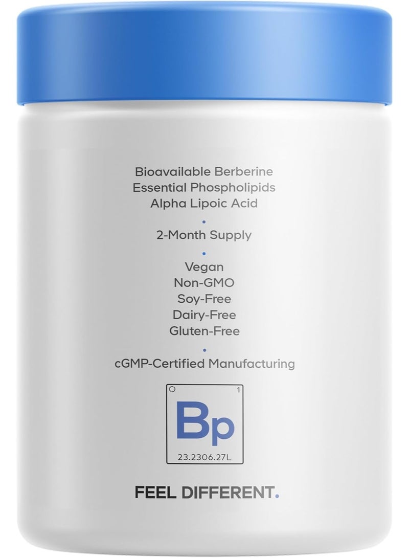 Codeage Berberine Phytosome Supplement - Berberine HCL, Alpha Lipoic Acid, Phospholipid Complex - 2-Month Supply - Berberine HCL - Berberine Hydrochloride - Gluten-Free, Non-GMO - 60 Capsules - Image 2