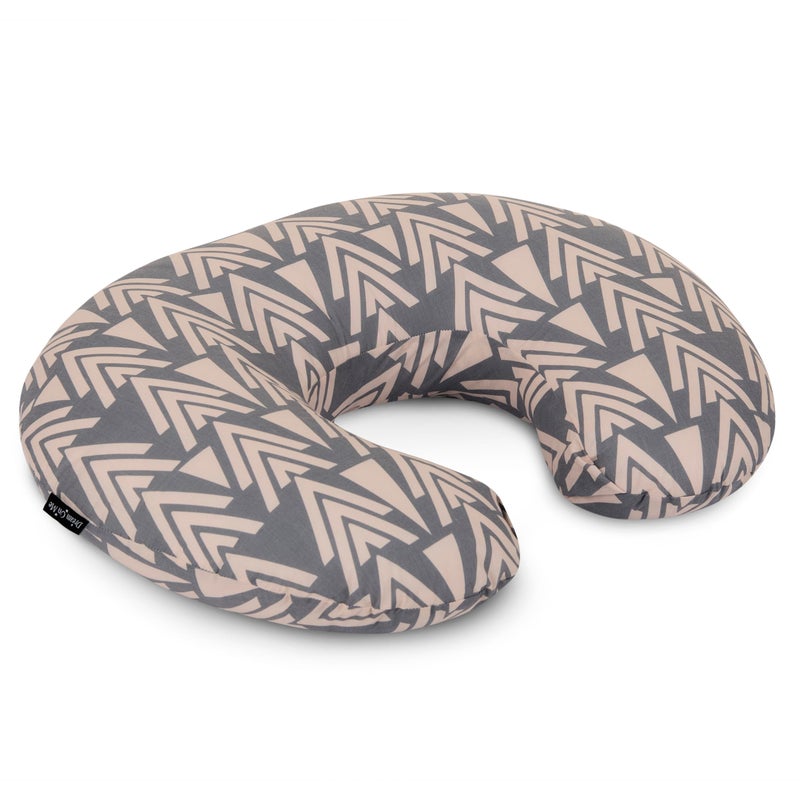 Dream On Me Beeboo Nursing Pillow and Positioner, Breastfeeding and Bottlefeeding Pillow, Removable and Washable Pillow Cover, Soft and Breathable Fabric, Taupe - Image 1