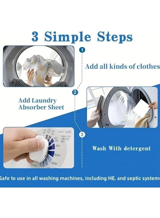 MOMENT Color & Dirt Collector Color Catchers For Laundry, 50-Pack Color Grabber Laundry Sheets Essential For Home Use Color Catcher Maintains Original Color Of Clothing - Image 3