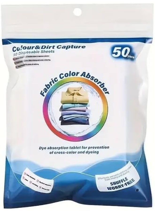 MOMENT Color & Dirt Collector Color Catchers For Laundry, 50-Pack Color Grabber Laundry Sheets Essential For Home Use Color Catcher Maintains Original Color Of Clothing - Image 5