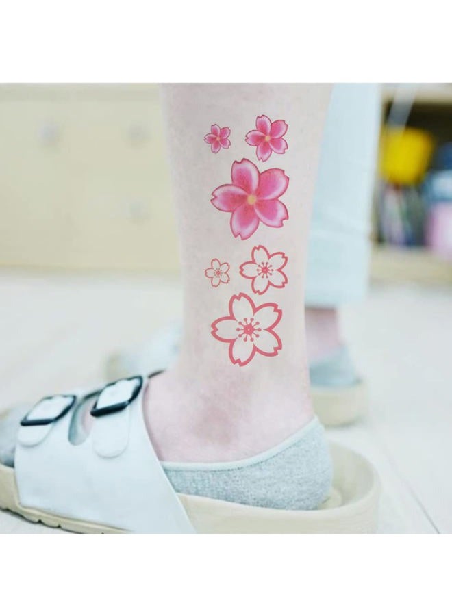 Oottati Small Cute Temporary Tattoo Flowers Heart Cat Finger (Set of 2) - Image 3