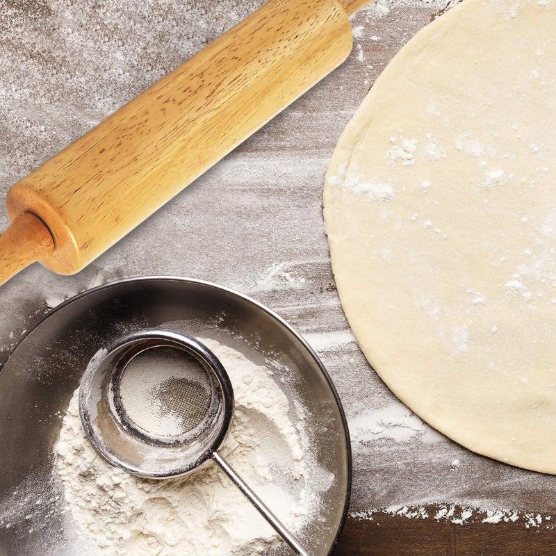 Bamber Wood Rolling Pin for Baking Small Wooden Rolling Dowel Stick Dough Roller for Cookie Dumpling Pastry Pizza Tortilla, 13.4'' by 1.2'' - Image 2
