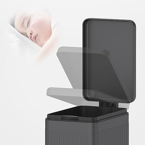 Mbillion Bathroom Trash Can with Lid-Stainless Steel Step Slim Garbage Can-Metal Wastebasket-10L/2.6 Gallon Rectangle Pedal Trash Bin for Narrow Office, Kitchen, Bedroom, Toilet-Soft Close, Grey - Image 4