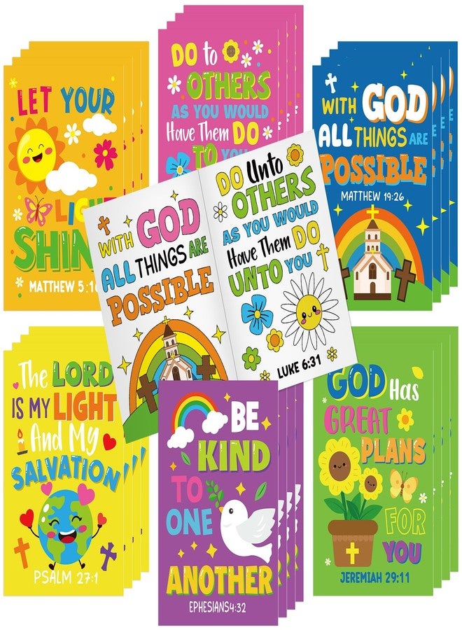 Cinrobiye 24 PCS Bible Coloring Books Religious Inspirational Holiday Activity Coloring Book Christian Party Favors Gift Prizes Goodie Bags Fillers Stuffers for Sunday School Church Activities - Image 1