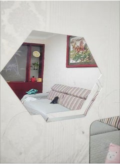 C&C Home ملصق حائط أكريليك سداسي ثلاثي الأبعاد لتزيين المنزل وغرفة المعيشة وغرفة النوم  - Image 2