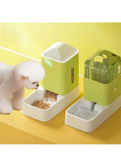 Green- food feeder+water dispenser3.5L