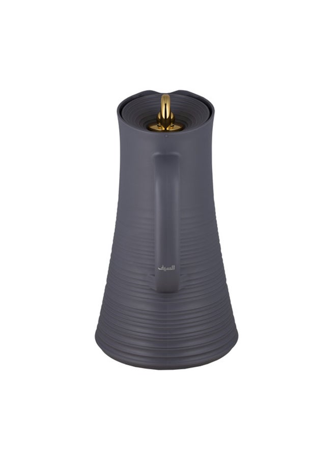 Alsaif Deva Coffee And Tea Vacuum Flask , Size: 1.0 Liter, Color: Dark Grey  - Image 2