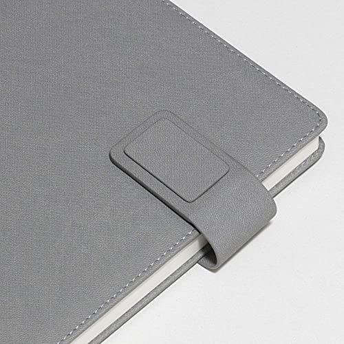 REGAL Premium PU Leather A-5 Office Notebook Diary Journal with Smart Magnetic Flap Closure, 192 pages 80 gsm (Silver Grey) - Image 5