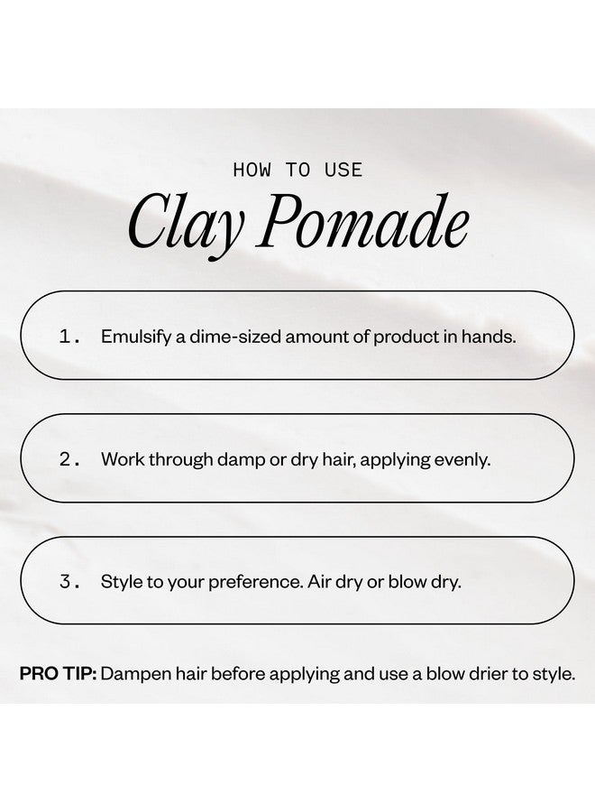 Firsthand Supply Clay Pomade - Clean & Non-toxic Hair Care Ingredients - Long Lasting & Easy to Restyle - 3oz (88ml) - Image 2