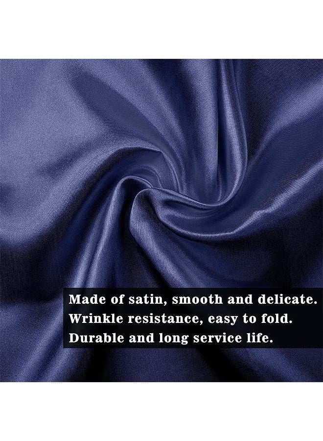 Arabest Cloth Napkins - 17 x 17 Inch Navy Blue Dinner Napkins - Set of 20 Soft & Absorbent Washable Fabric Cloth Table Napkins with Hemmed Edges for Hotel Restaurant, Holiday Parties & Wedding - Image 4