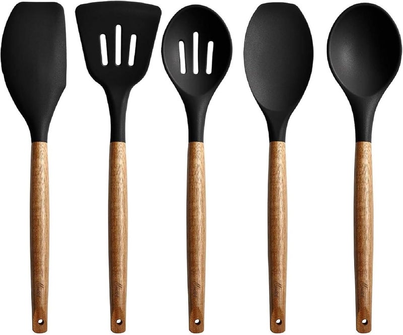 Zunbella Silicone Spatula for Kitchen Spatula for Non Stick Pan Non Stick Spatula Set Silicone Kitchen Tools Heat Resistant Flexible 450f Stainless Steel Core Fda Grade Utensilst59 - Image 1