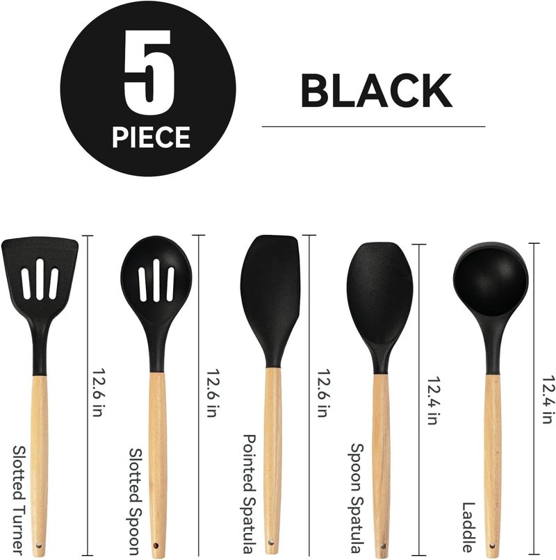 Zunbella Silicone Spatula for Kitchen Spatula for Non Stick Pan Non Stick Spatula Set Silicone Kitchen Tools Heat Resistant Flexible 450f Stainless Steel Core Fda Grade Utensilst59 - Image 2
