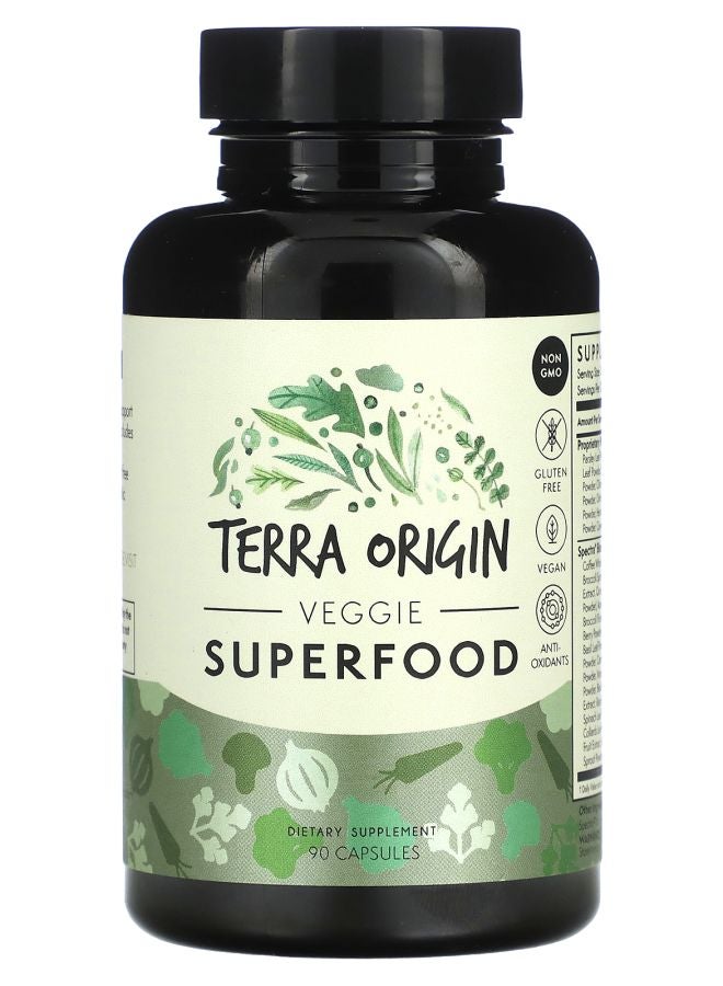 Terra Origin Veggie Superfood 90 Capsules - Image 1