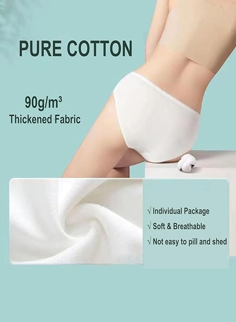 5PCS Women’s Disposable Wash-free Underwear Ladies Discreet Panties,Pregnant Women Disposable Briefs,100% Pure Cotton Disposable Underwear Briefs for Travel,Business Trip,Hotel and Spa - Image 4