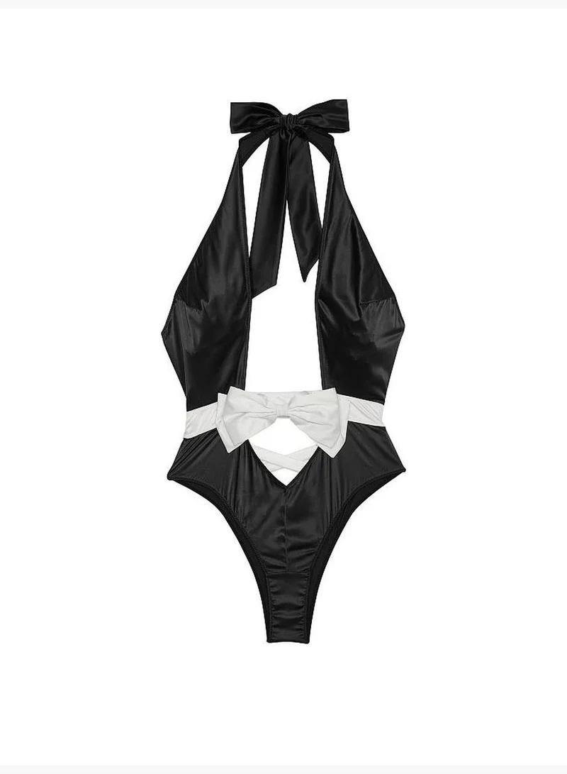 Victoria's Secret Bow-Topped High-Neck Teddy