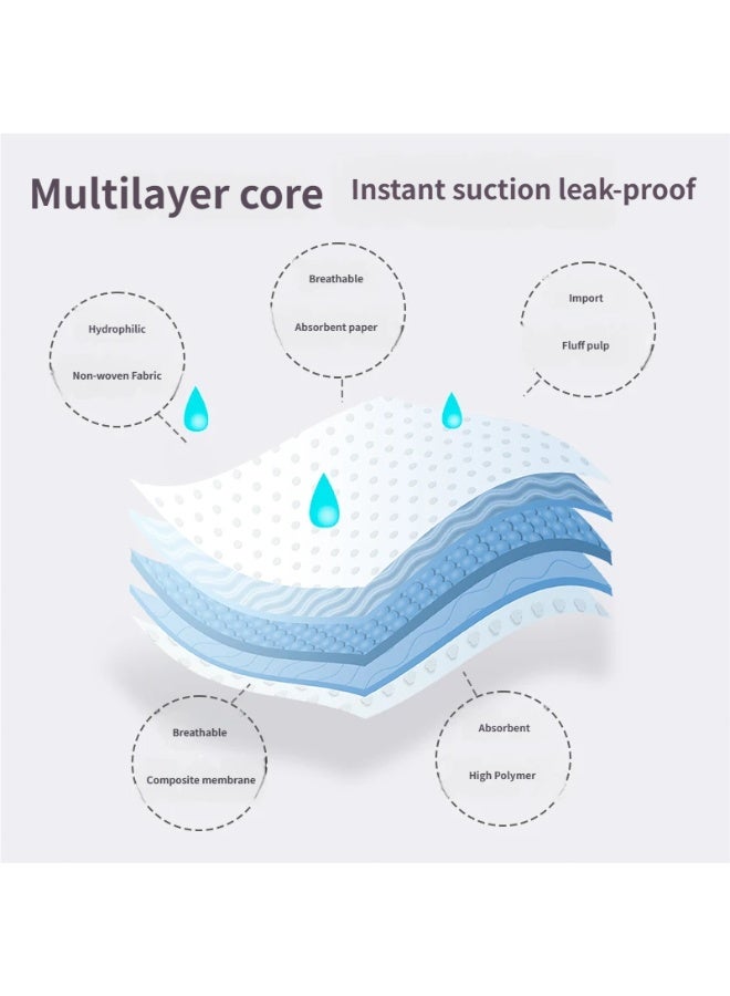 Disposable Absorbent Quick Drying Leak-Proof Pee Pads, Disposable Training Pads For Pets with 5 Highly Absorbent Layers, Puppy Pads For Potty Training For Pets 60X60cm, 40 Pieces - Image 2
