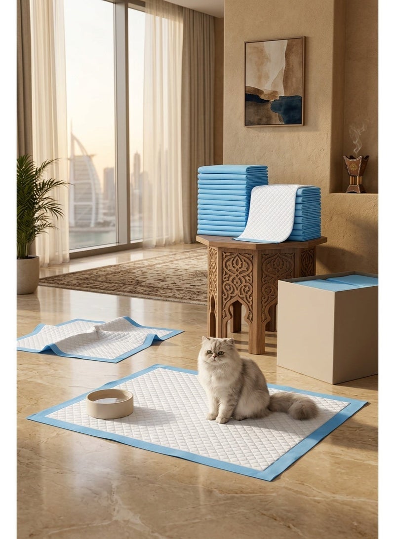 40 Pieces Puppy Pads, Dog Pads & Pet Pee Pads, Non-Woven Material, Quick Absorption & Leak-Proof, Anti-Odor & Anti-Slip Bottom, for Puppy & Kitten Training, Indoor Cage, Home & Pet Store, Suitable for Pet Owners, Breeders & Apartment Dwellers, (60CM×60CM) - Image 2