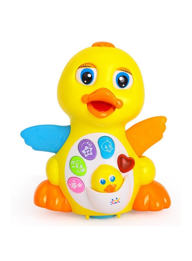 كيديتوس لعبة موسيقية تعليمية للأطفال الصغار من الأولاد والبنات من عمر 12 إلى 24 شهرًا على شكل بطة ترقص وتغني وتضيء - Image 1