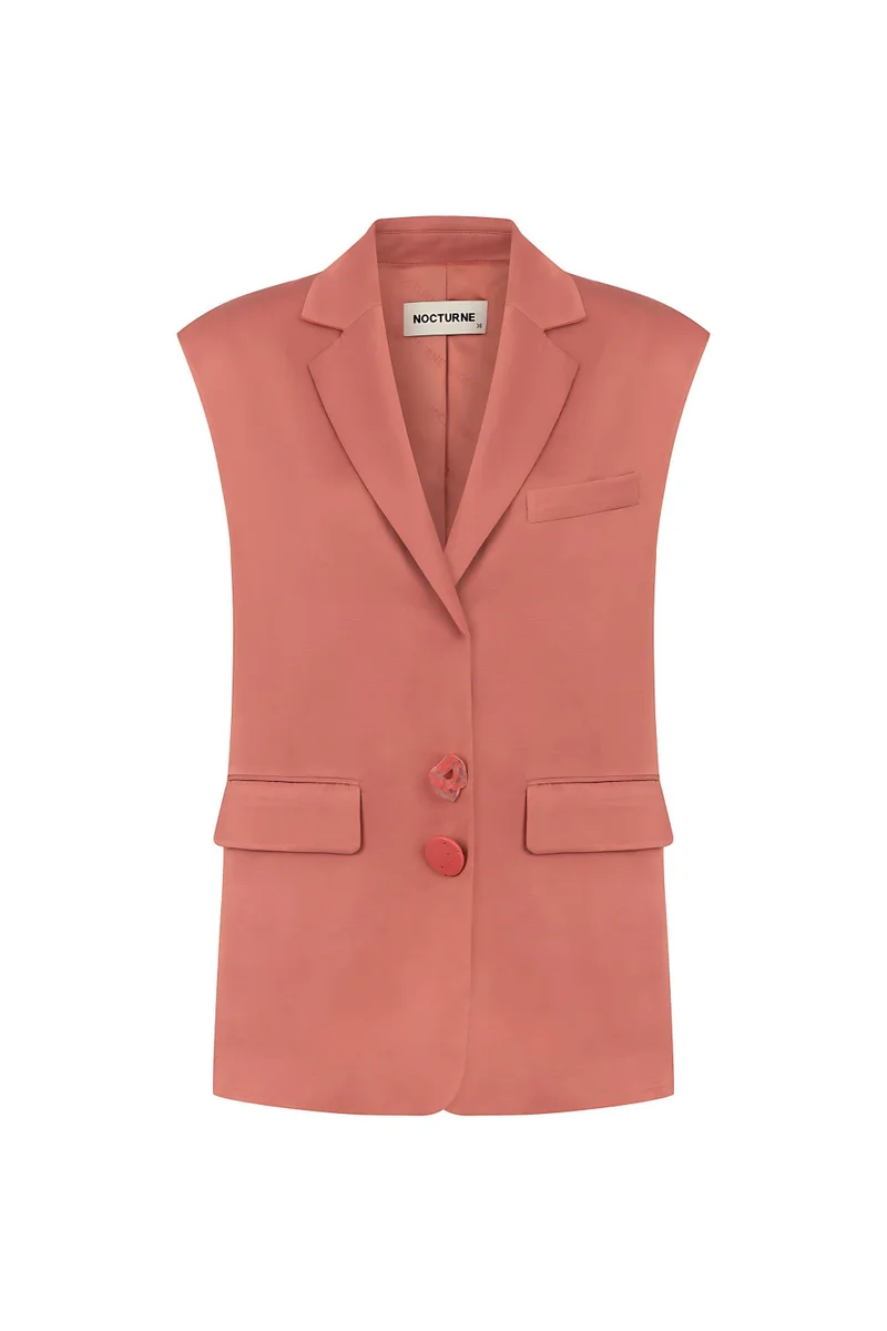 نوكتورن Lapel Collar Vest
