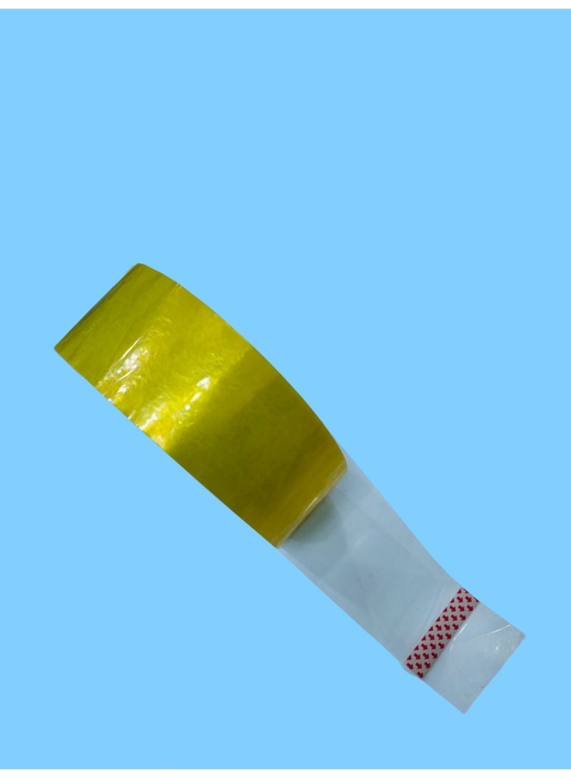 SHINY Packing Tape, 50mm x 228 Meters, Clear Yellow, Pack of 3 - Image 2