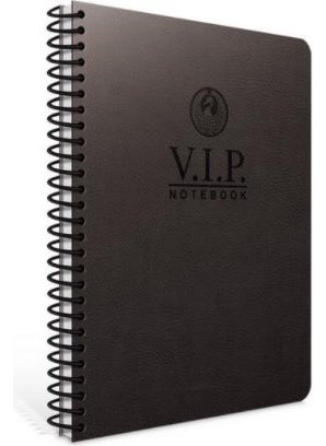 Gıpta - A4 Vip Leather Cover Spiral Lined Notebook Black 1080 - Image 1