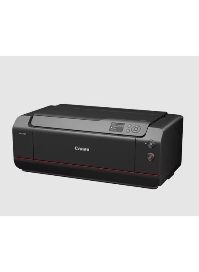 Canon PROGRAF PRO-1100 A2 Colour Photo Wireless Printer, LUCIA PRO II Pigment ink, Chroma Optimiser, 12-ink Professional printer, Wi-Fi and Ethernet Connectivity, 3-inch Colour LCD screen, Borderless printing - Black - Image 2
