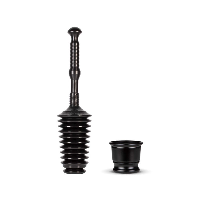 Master Plunger Master Plunger MP500B3 Heavy Duty Bathroom Toilet Plunger Kit with Short BucketCaddy Equipped with Air Release Valve Black