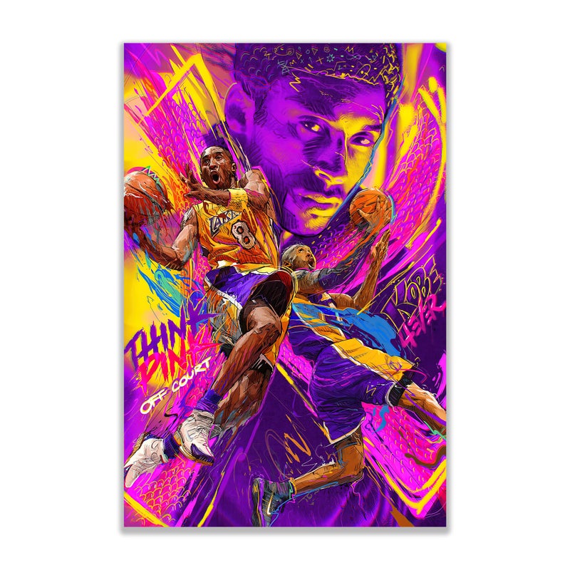 HOME TROVE  Basketball Stars LeBron Ja Kobe Bryant Stephen Curry Poster Canvas Art Bedroom Wall Decor Kids Room Decor Inspirational Gift (Kobe) - Image 5