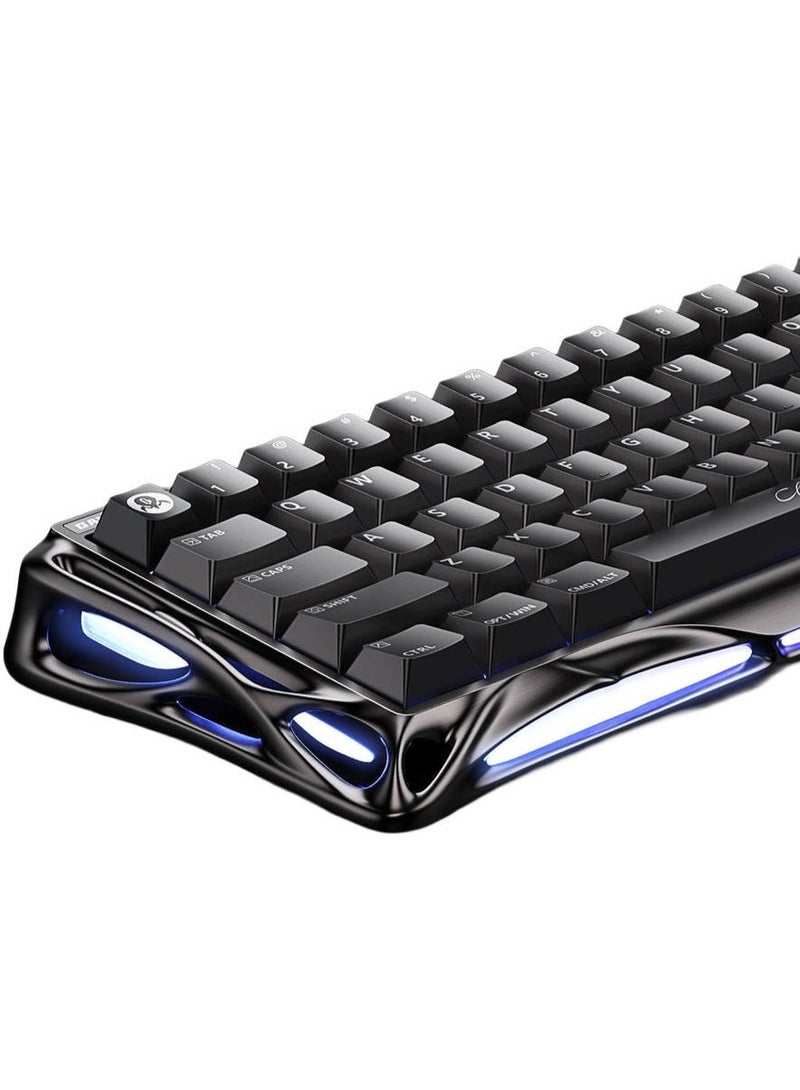جرافا ستار لوحة مفاتيح الألعاب V60 Pro باللون الأسود بتقنية Hall Effect، تصميم مدمج 60%، مفاتيح مغناطيسية، تفعيل قابل للتعديل، وزر سريع، معدل استجابة 8000Hz، قابلة للتبديل الساخن، إطار من الألمنيوم، إضاءة خلفية RGB، لوحة مفاتيح ميكانيكية سلكية USB-C - Image 2