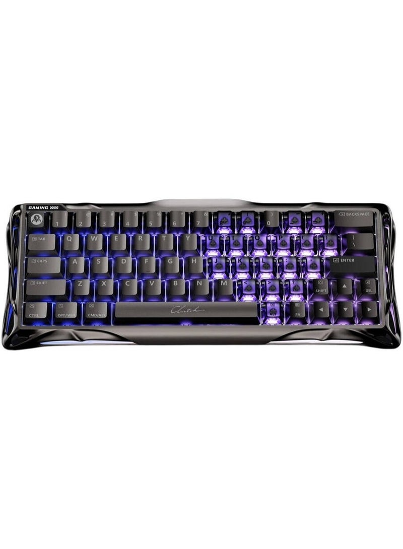 جرافا ستار لوحة مفاتيح الألعاب V60 Pro باللون الأسود بتقنية Hall Effect، تصميم مدمج 60%، مفاتيح مغناطيسية، تفعيل قابل للتعديل، وزر سريع، معدل استجابة 8000Hz، قابلة للتبديل الساخن، إطار من الألمنيوم، إضاءة خلفية RGB، لوحة مفاتيح ميكانيكية سلكية USB-C - Image 1