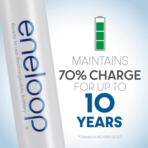 Eneloop Panasonic K-KJS2MCA2BA C Size Battery Adapters AA 2100 Cycle Ni-MH Pre-Charged Rechargeable Batteries, 2 Pack with 2 C Adapters - Image 5