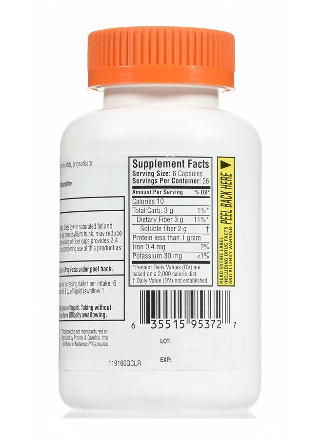 Quality Choice Daily Fiber Capsules for Regularity, 160 Count  - Image 5
