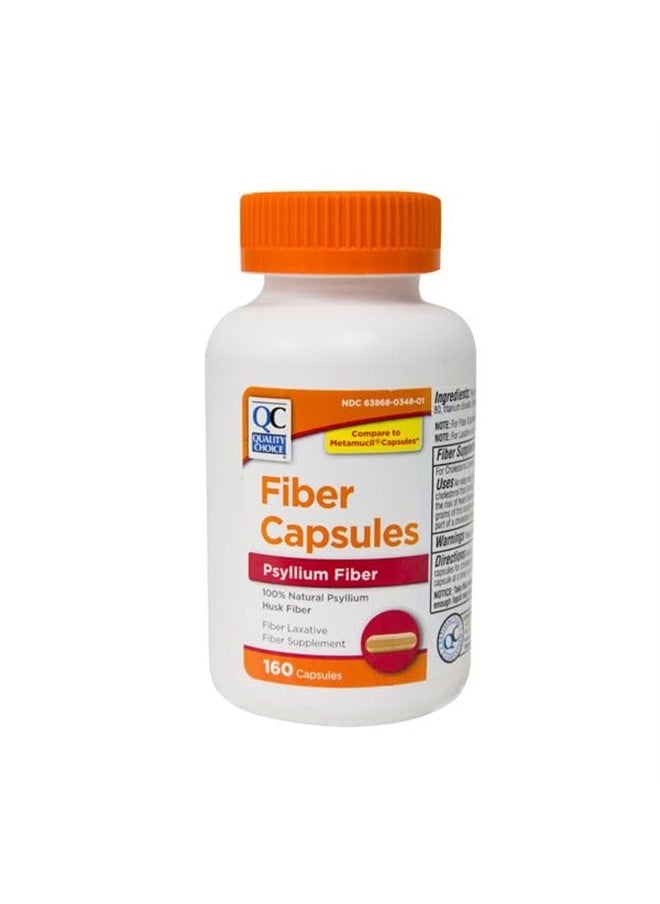 Quality Choice Daily Fiber Capsules for Regularity, 160 Count  - Image 2