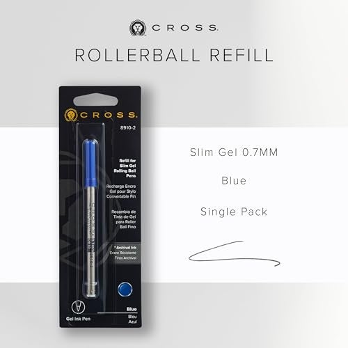 Cross Slim Gel Rolling Ball Refill, Blue, 1Per Card (8910-2) - Image 2