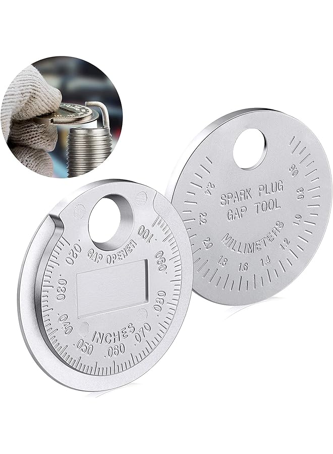 أوزيغالور 2 قطعة من أداة شمعات الإشعال، مقياس شمعات الإشعال، أداة قياس سلك شمعات الإشعال، مقياس من 0.020 إلى 0.100 بوصة - Image 1