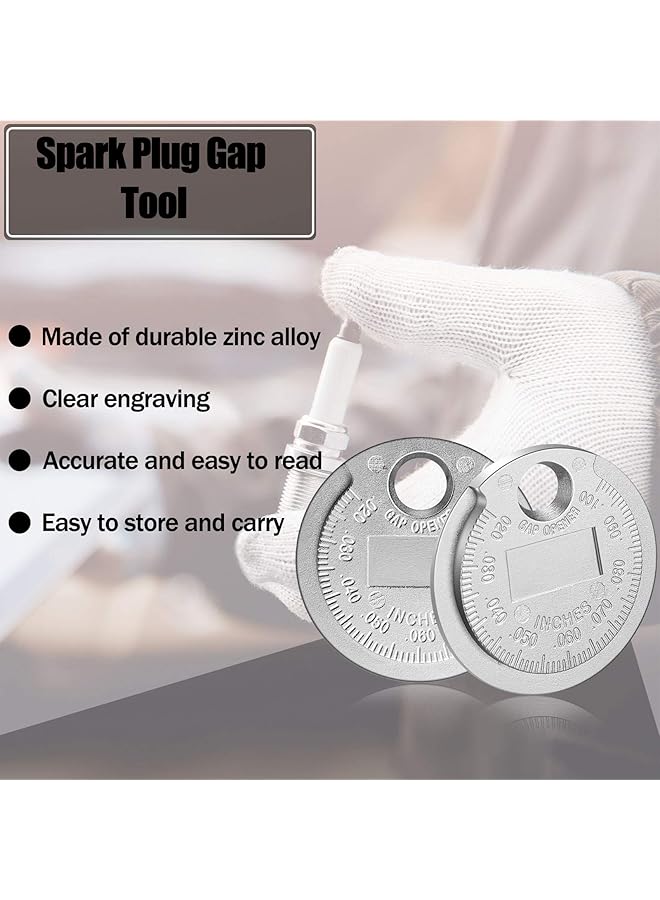 أوزيغالور 2 قطعة من أداة شمعات الإشعال، مقياس شمعات الإشعال، أداة قياس سلك شمعات الإشعال، مقياس من 0.020 إلى 0.100 بوصة - Image 4