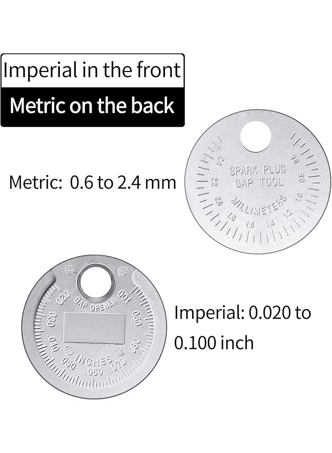 أوزيغالور 2 قطعة من أداة شمعات الإشعال، مقياس شمعات الإشعال، أداة قياس سلك شمعات الإشعال، مقياس من 0.020 إلى 0.100 بوصة - Image 2