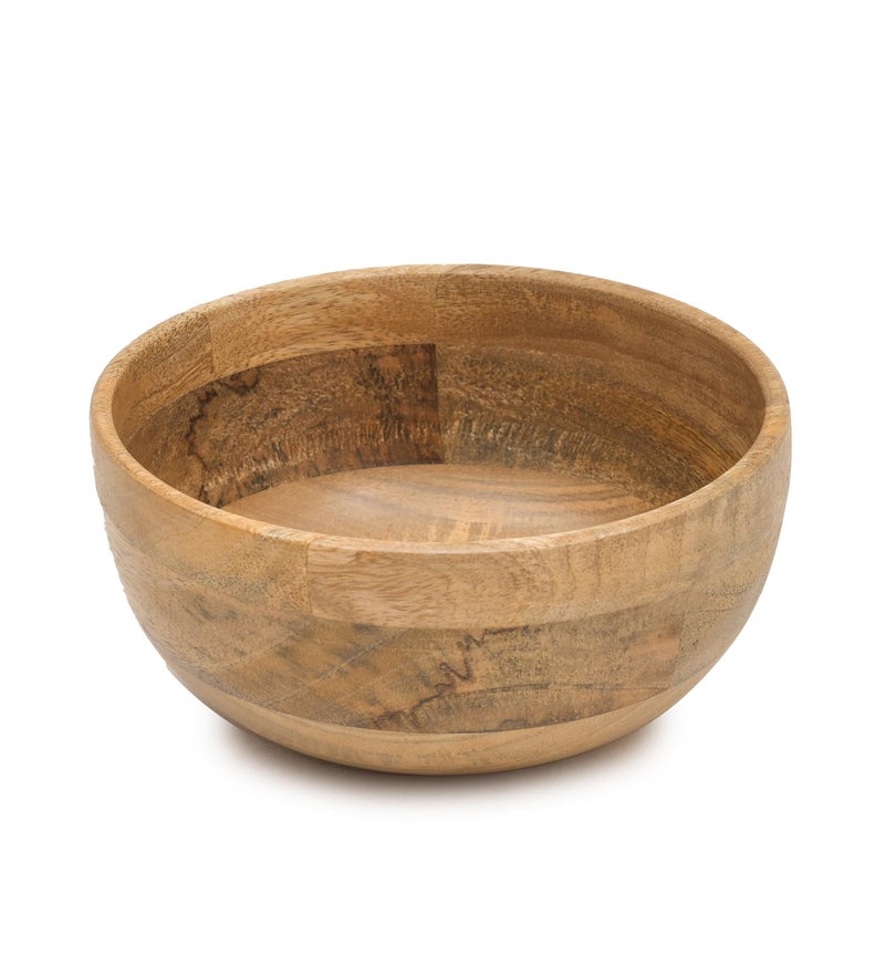 OGGN Natural Mango Wood Mixing & Serving Bowl, Handmade Wooden Salad Bowls, Antique Soup Serve Ware, Elegant Multipurpose Bowl for Salads, Soups, Snacks - Medium (6 Inch) - Image 5