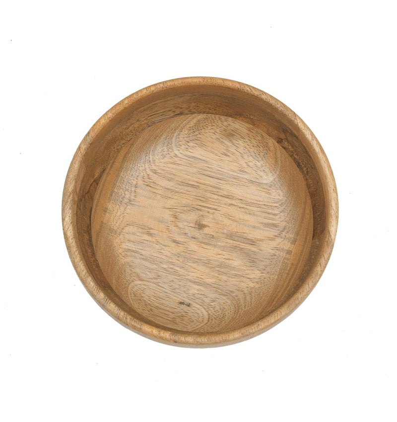 OGGN Natural Mango Wood Mixing & Serving Bowl, Handmade Wooden Salad Bowls, Antique Soup Serve Ware, Elegant Multipurpose Bowl for Salads, Soups, Snacks - Medium (6 Inch) - Image 3