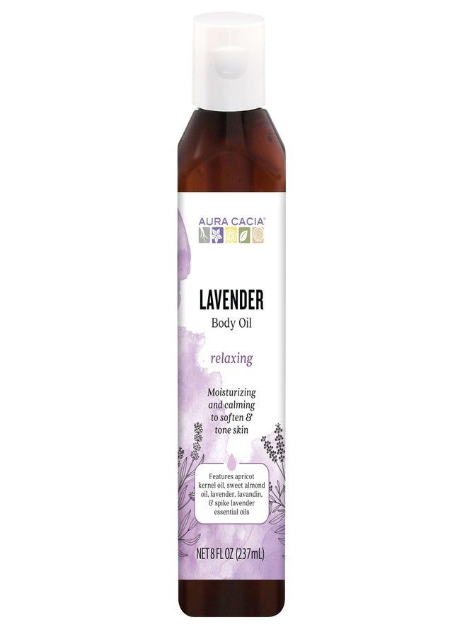 Aura Cacia Relaxing Lavender Aromatherapy Body Oil | GC/MS Tested for Purity | 237ml (8 fl. oz.) - Image 1