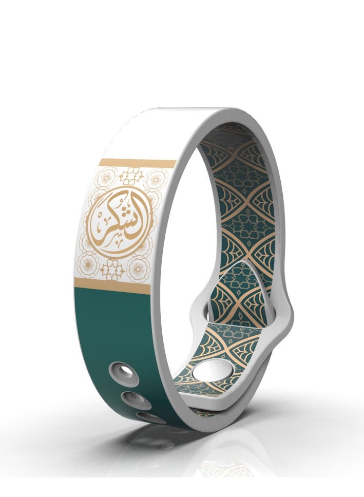 Equantu Smart Tasbih Ayahband Adjustable Wrist Counter with APP Support, Digital Counter Prayer Reminder Bracelet - Image 1