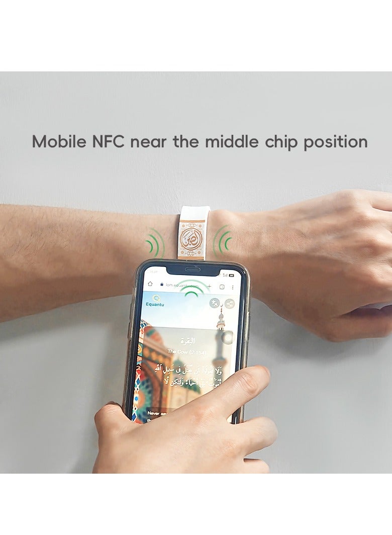 Equantu Smart Tasbih Ayahband Adjustable Wrist Counter with APP Support, Digital Counter Prayer Reminder Bracelet - Image 2